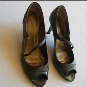 J.CREW Mary Jane Peep Toe Heels say 9.5